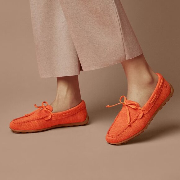 Vivaia Square-Toe Loafers (Jackie) Citrus Orange Size 42 (US 10.5) - Picture 1 of 13